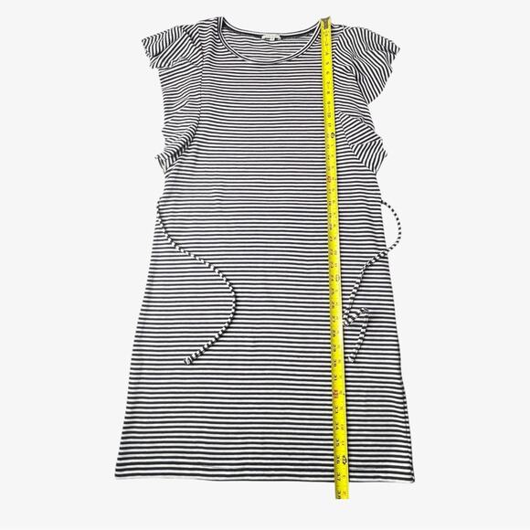 Z Supply Ruffle Sleeve Dress Size M Sporty Preppy Nautical Sailor Navy White - Picture 6 of 10